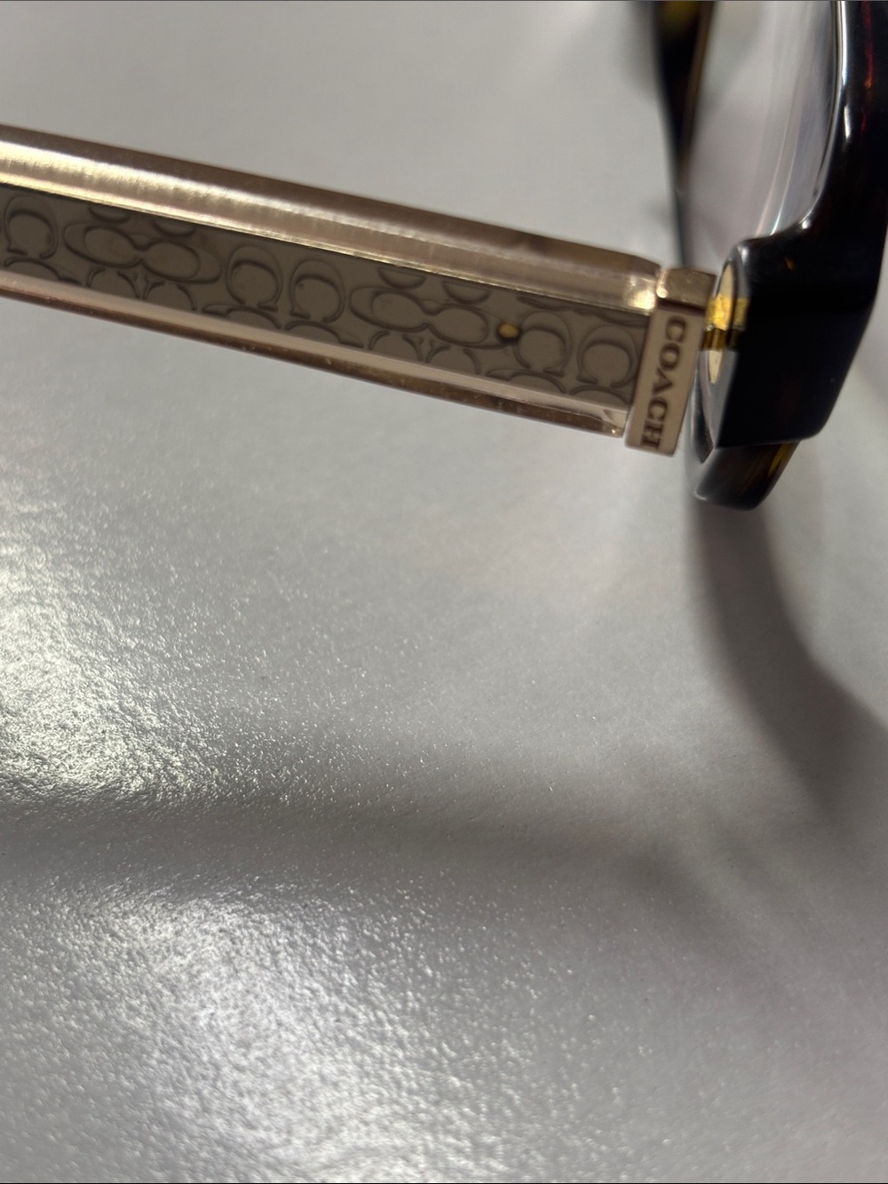 Coach Tortoiseshell Rectangular Reading Glasses - Picture 2 of 4